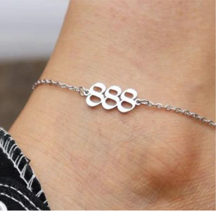 888 Angel Number Anklet- For Abundance & Miracles