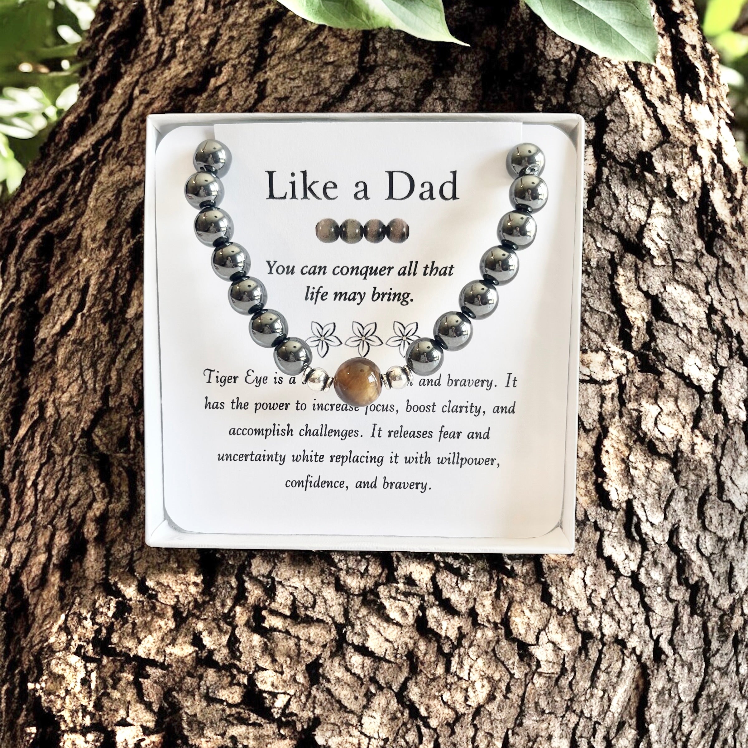 Like a Dad Bracelet- Men's Tiger Eye Bracelet