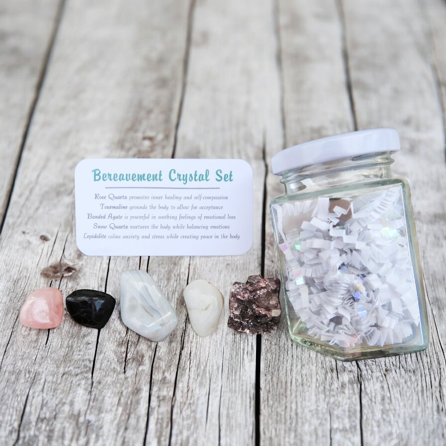 Bereavement Crystal Set in Jar