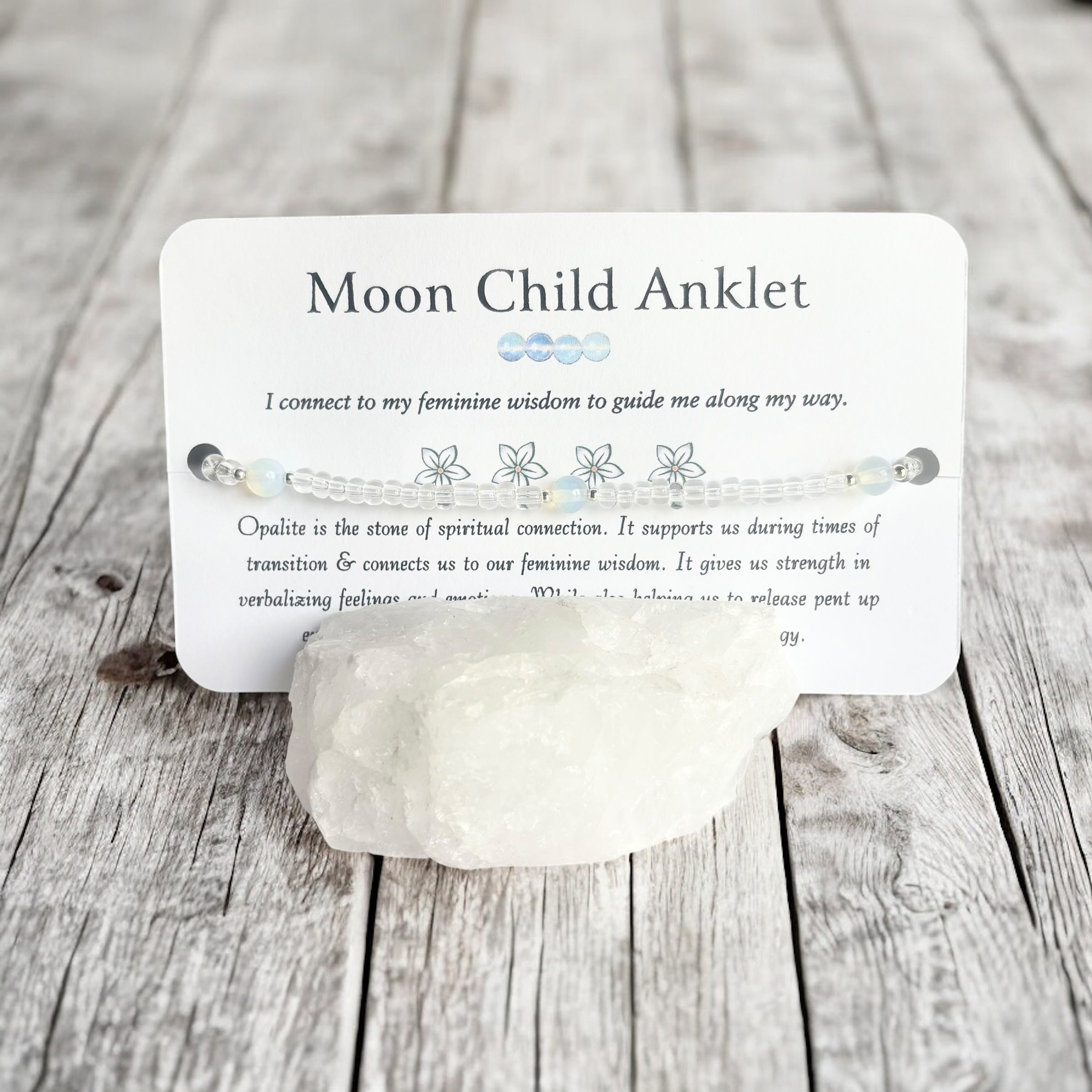 Moon Child Anklet- Opalite Anklet - Mindful Intentions