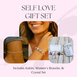 Self Love Crystal Bundle — Anklet, Bracelet & Crystal Jar Set