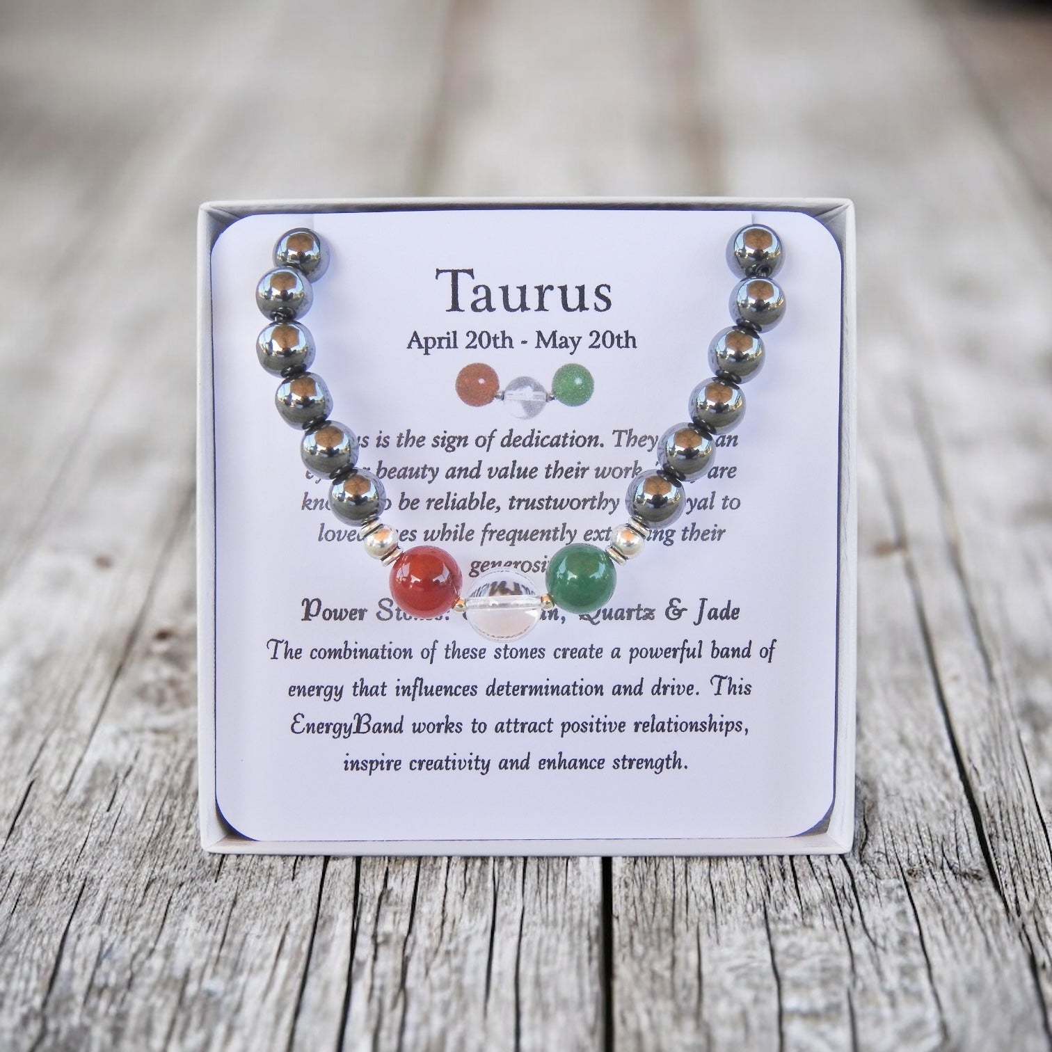 Taurus Bracelet- Men's Zodiac Bracelet - Mindful Intentions