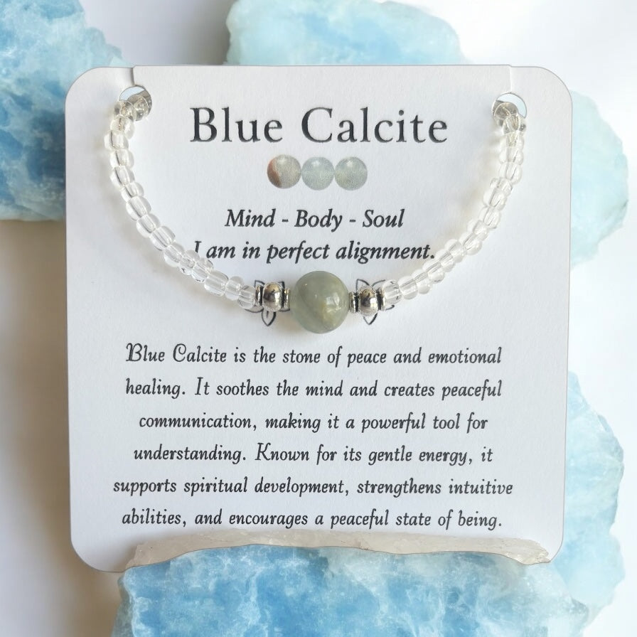 Blue Calcite Bracelet- For Building Trust & Acceptance
