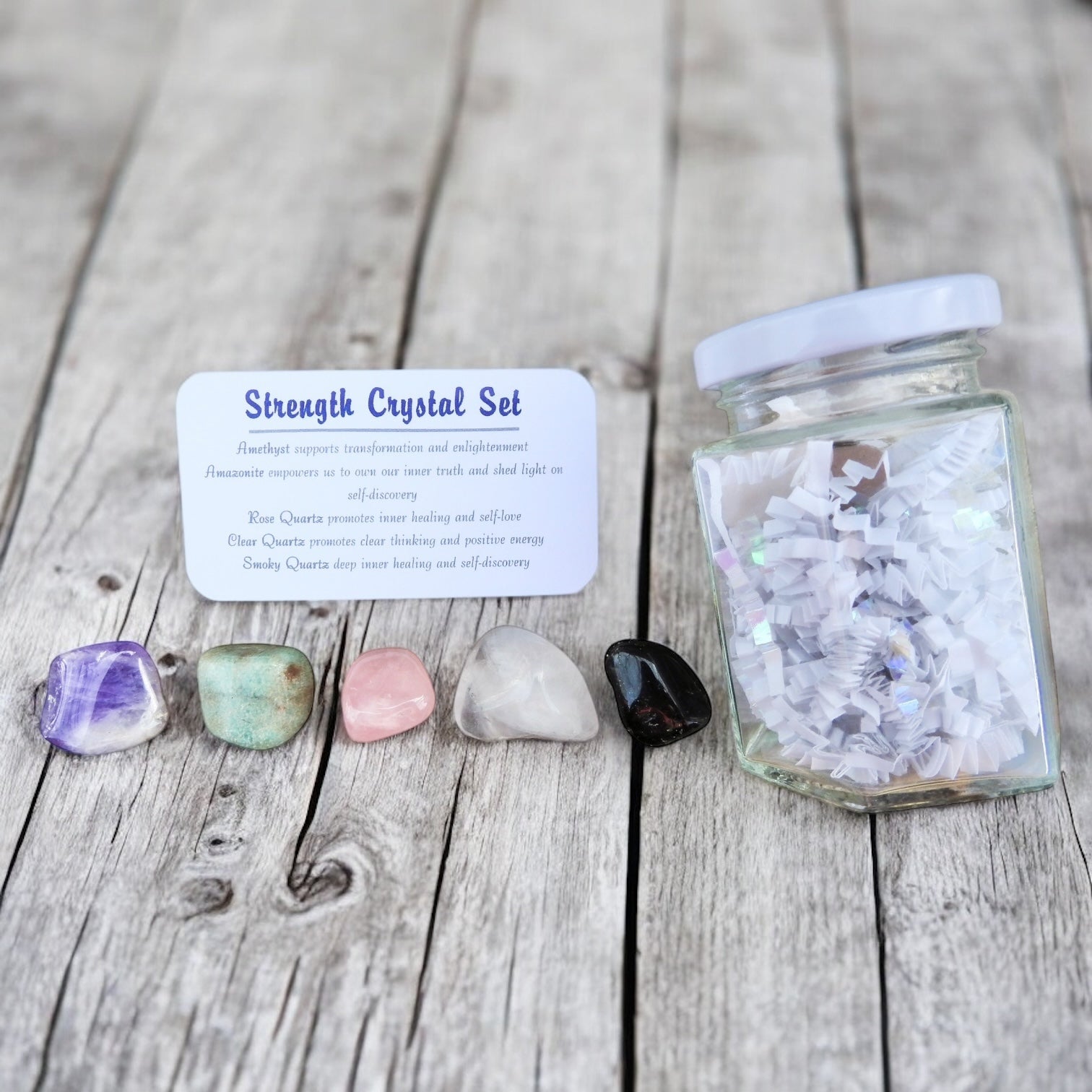 Strength Crystal Set in Jar