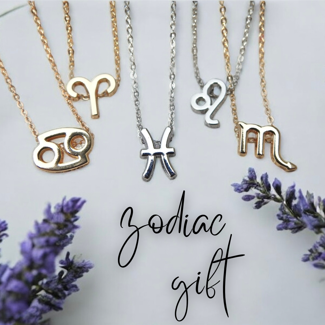 Zodiac Birthday Necklace- Personalized Astrology Gift