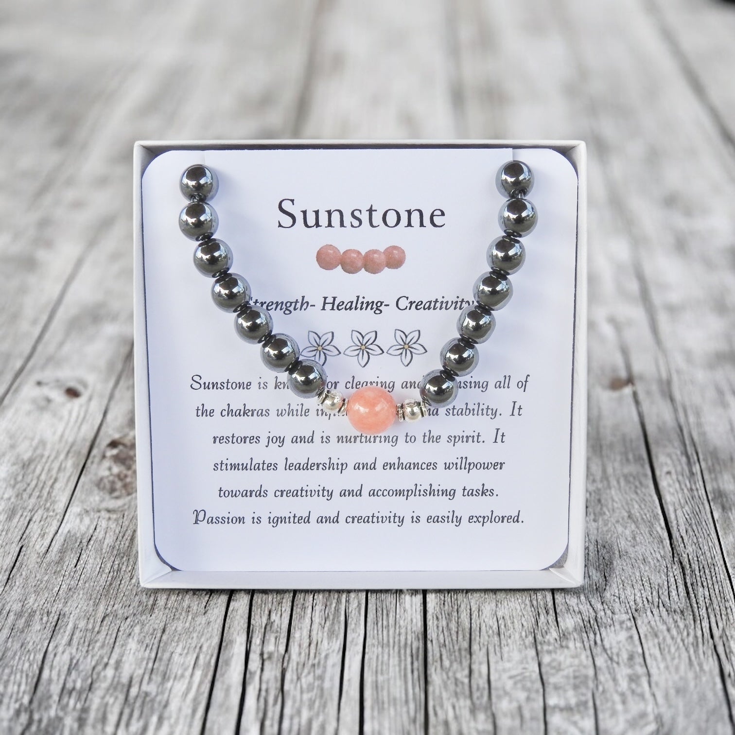 Sunstone Men's Bracelet- For Pure Joy & Creativity - Mindful Intentions