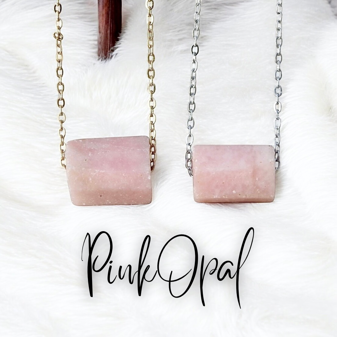 Pink Opal Necklace- Stone of New Love & Vulnerability