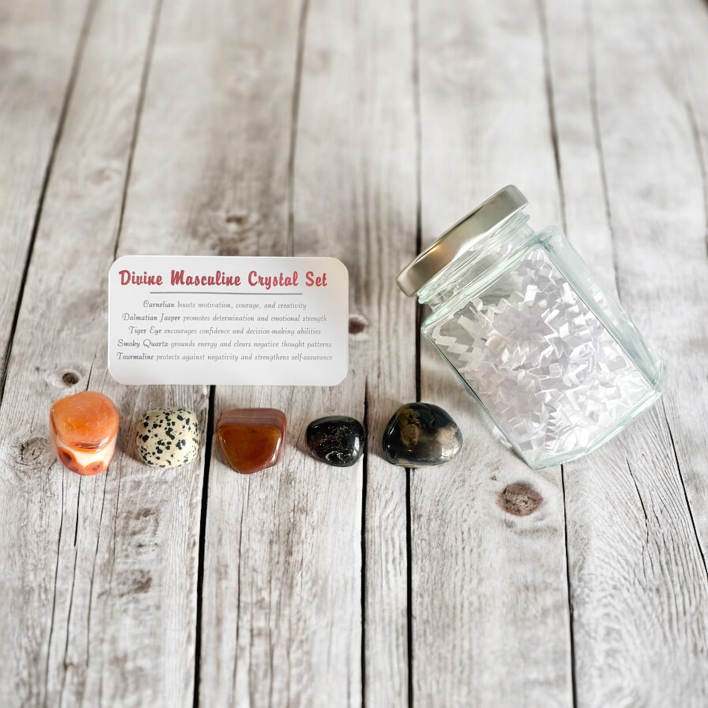 Divine Masculine Crystal Set in Jar
