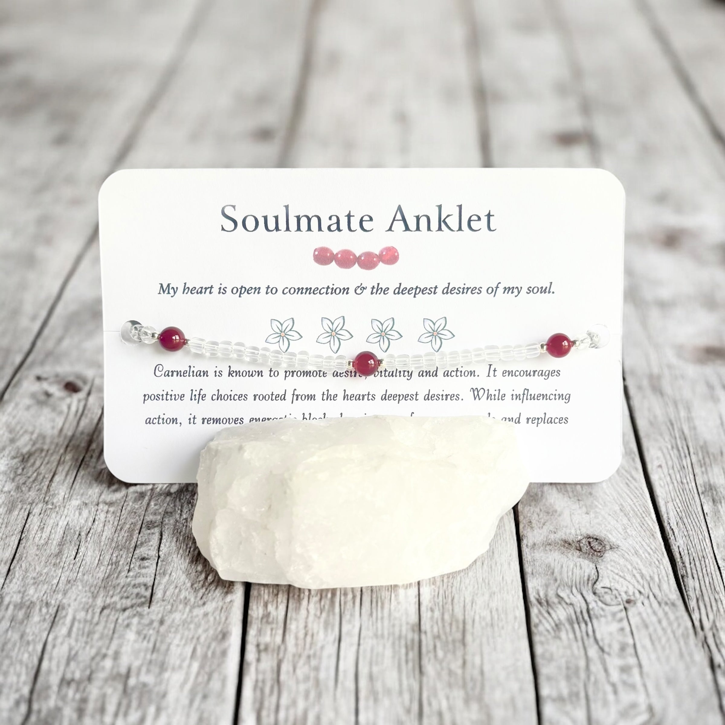 Soulmate Anklet- Carnelian Anklet - Mindful Intentions