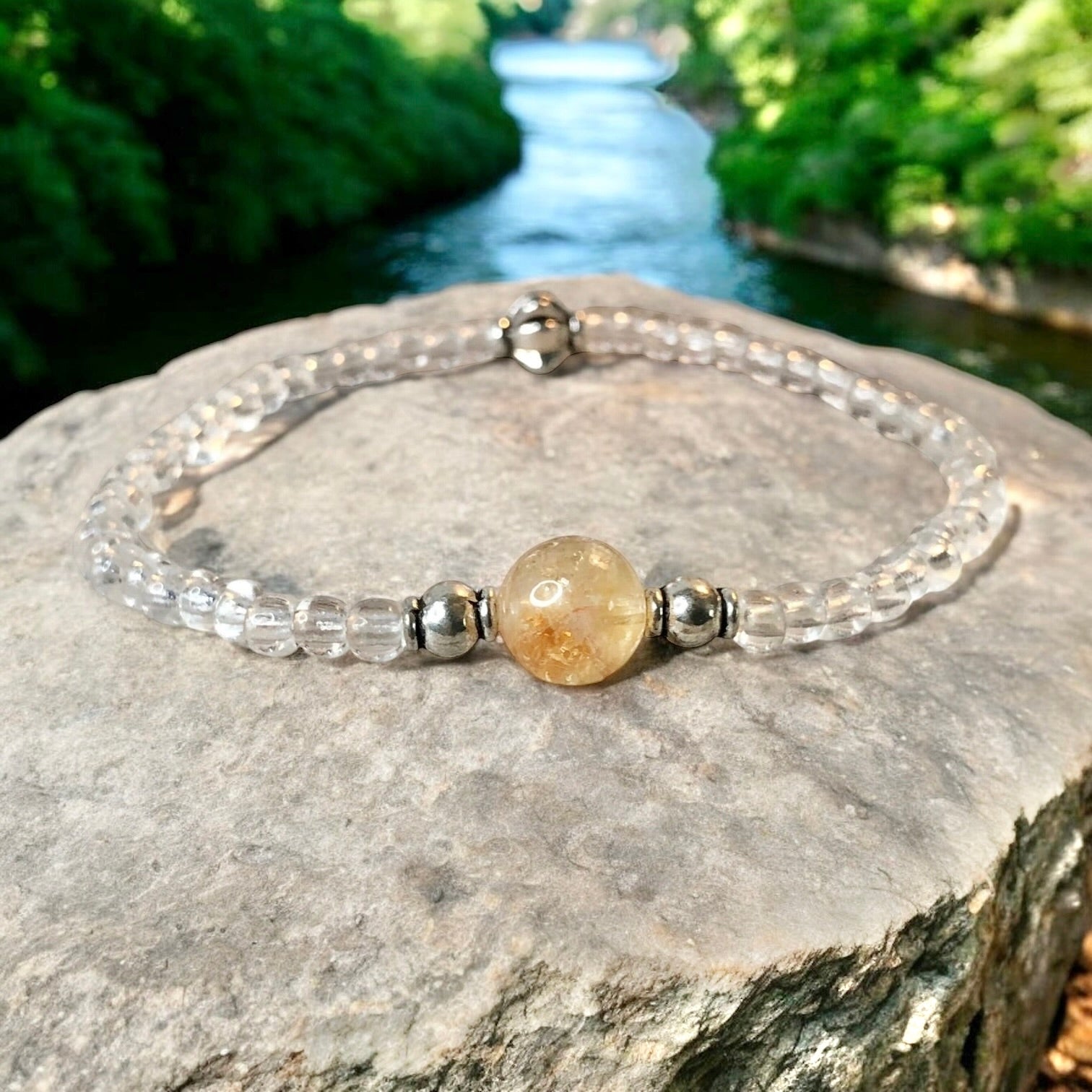 Citrine Bracelet- For Achieving Goals & Success - Mindful Intentions