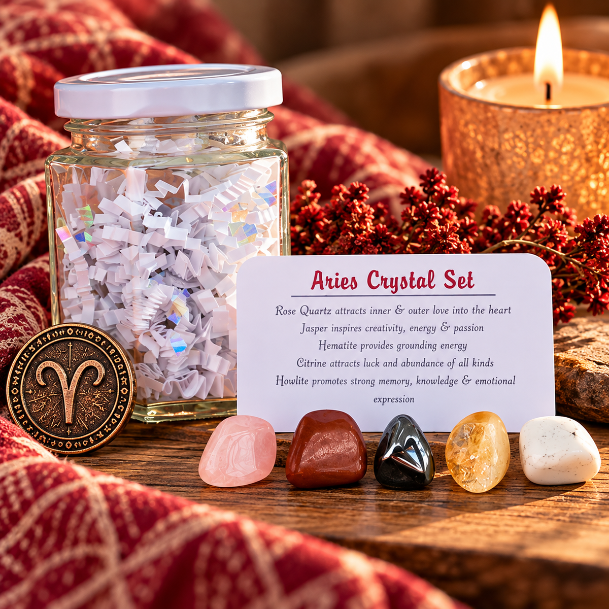 Aries Crystal Set in Jar
