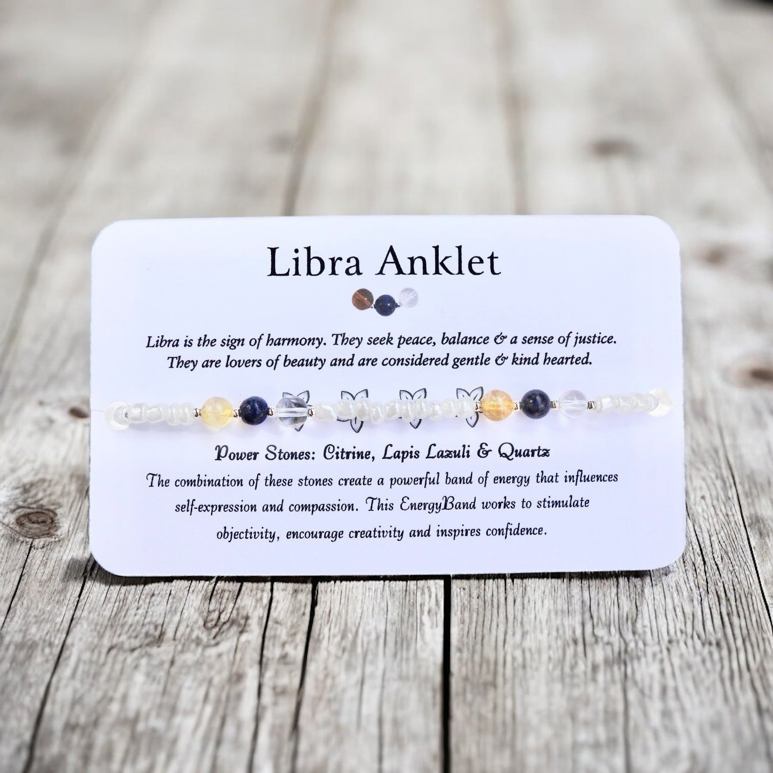 Sun, Moon, & Rising Zodiac Sign Anklet Set