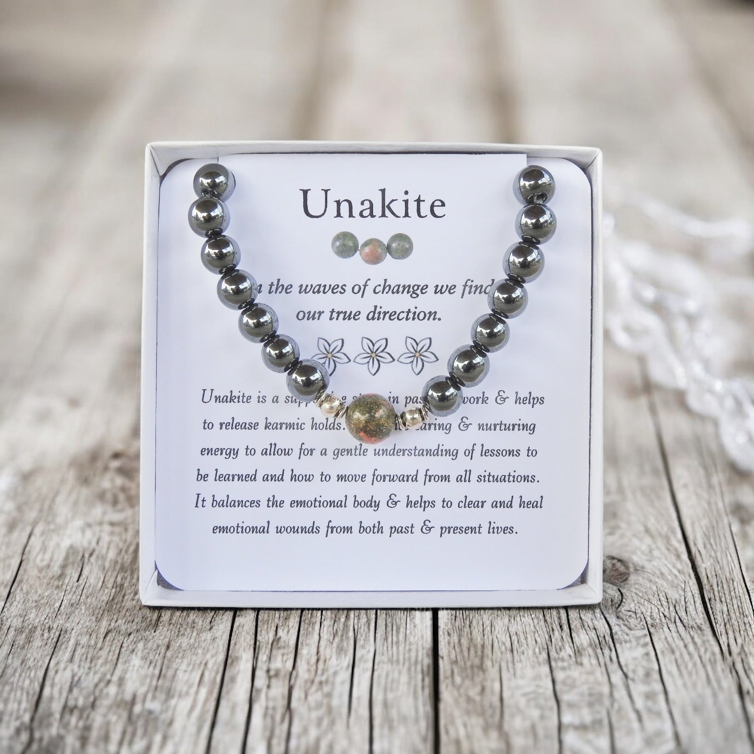 Unakite Bracelet- For Past Lives & Pasta Trauma Healing