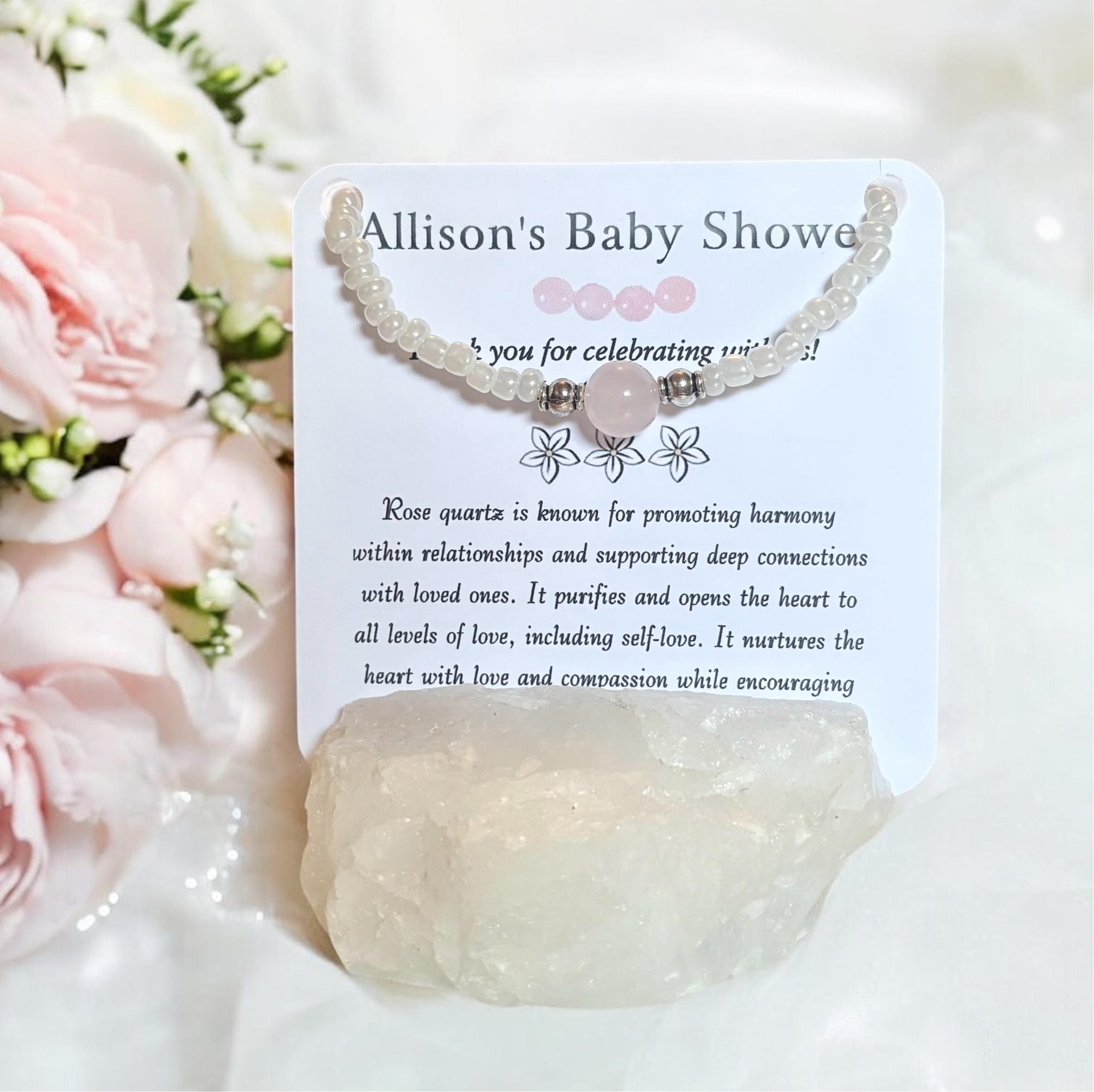 Baby Shower Bracelet Favor- Personalized Gift