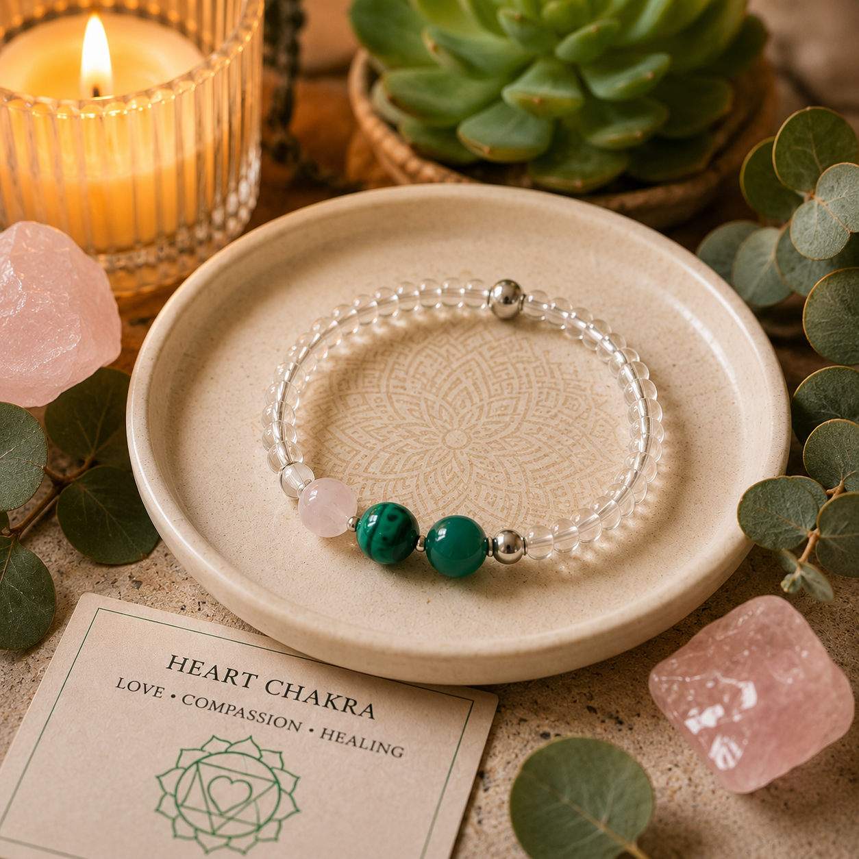 Heart Chakra Bracelet- For Love & Emotional Support