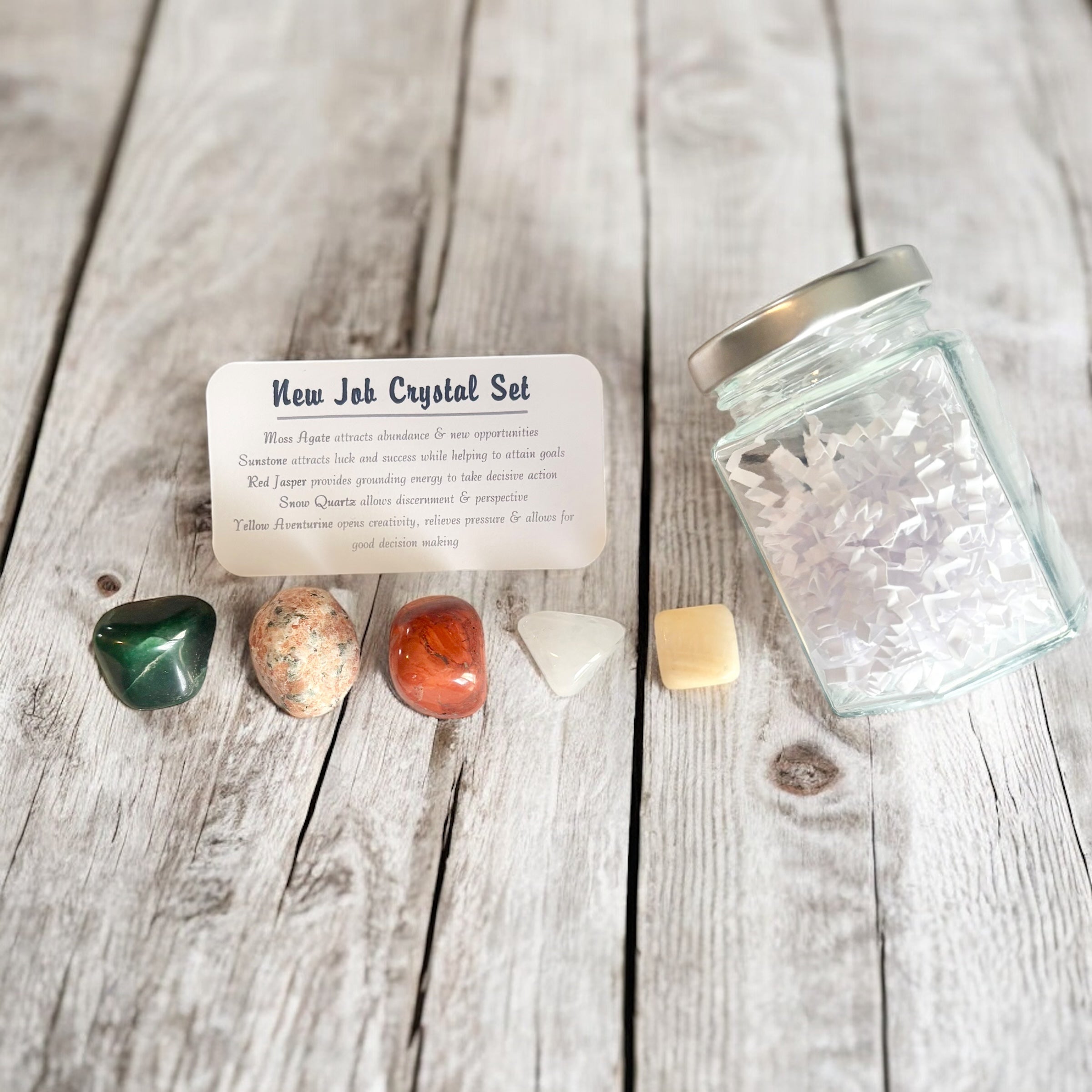 New Job Crystal Set in Jar