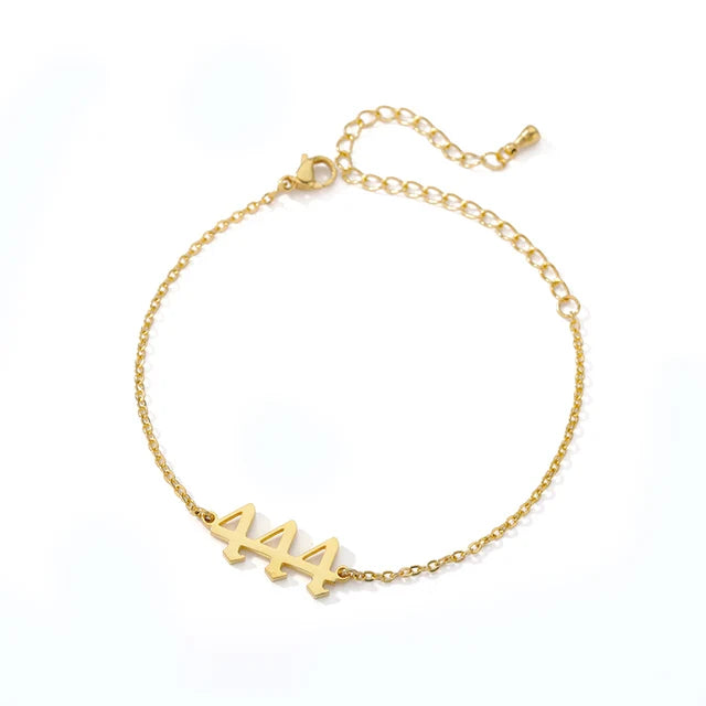 444 Angel Number Bracelet- For Grounding, Motivation, & Action