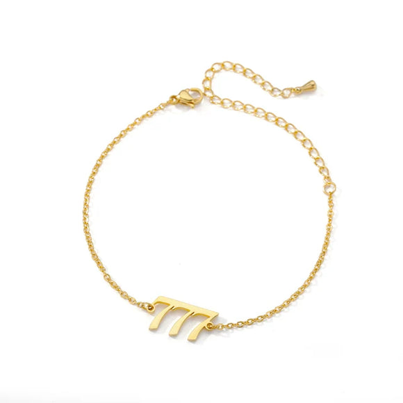777 Angel Number Bracelet- Angel Number for Personal Growth & Development
