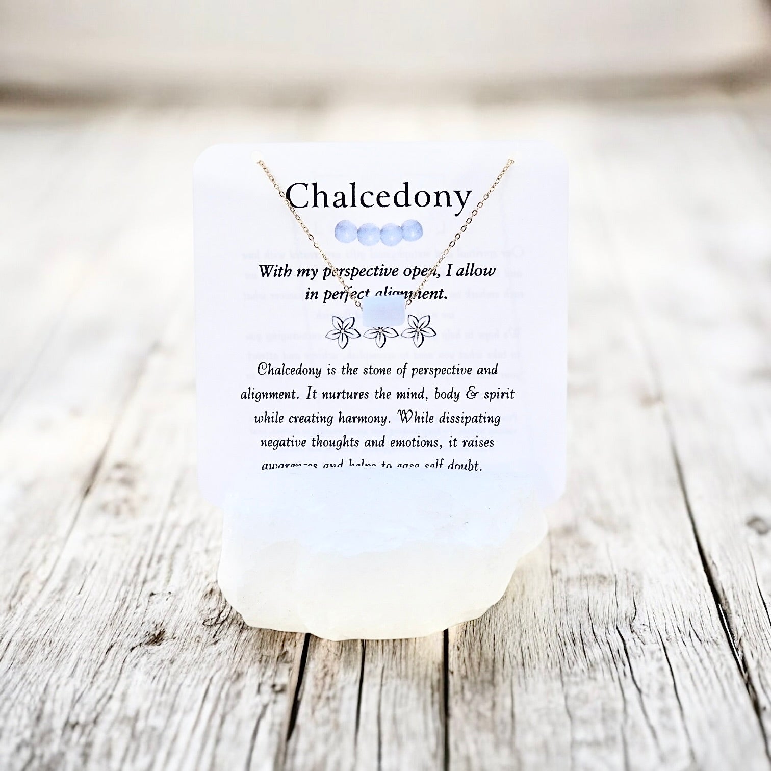 Chalcedony Necklace- Stone of Inner Alignment & Perspective