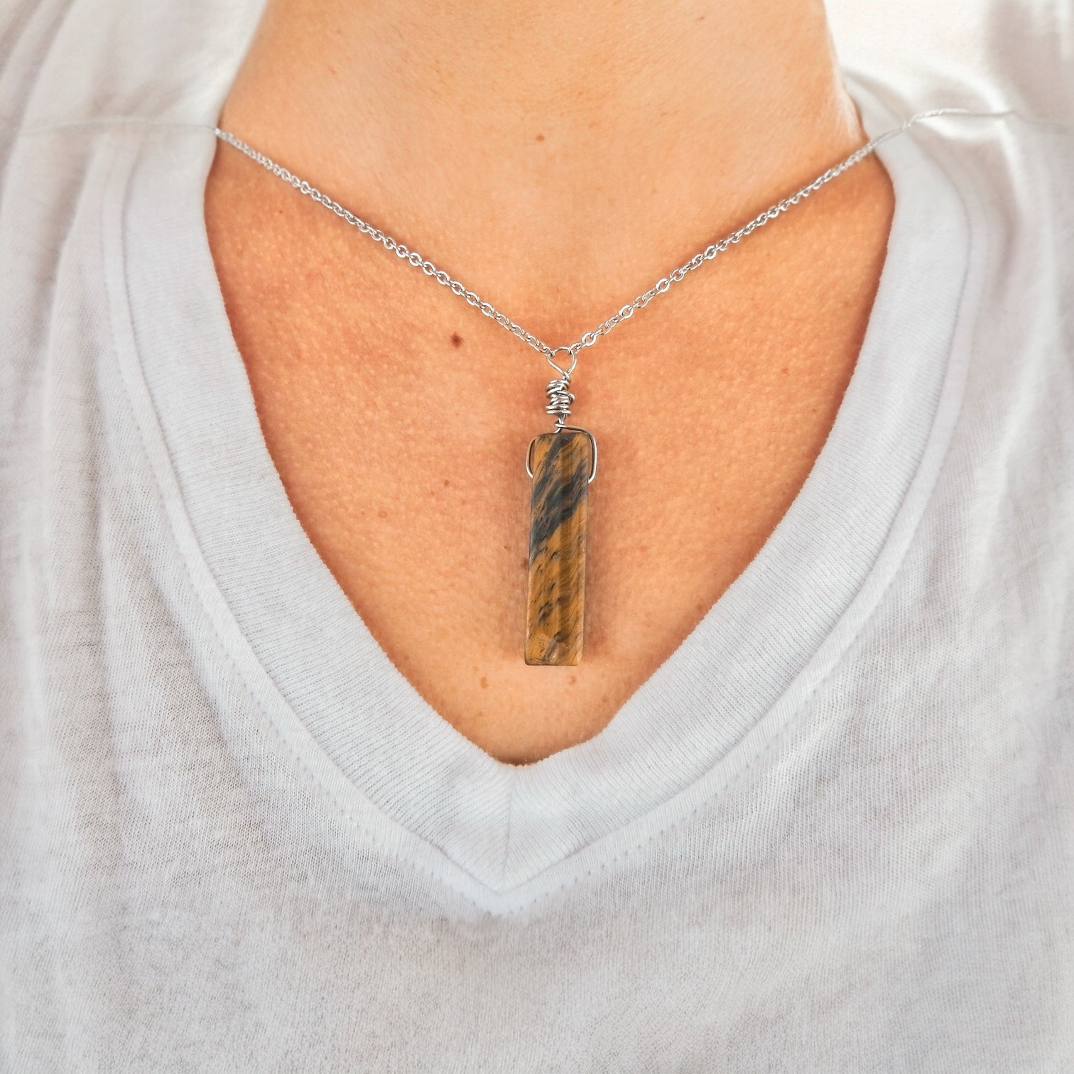 Tiger Eye Necklace- For Bravery & Confidence