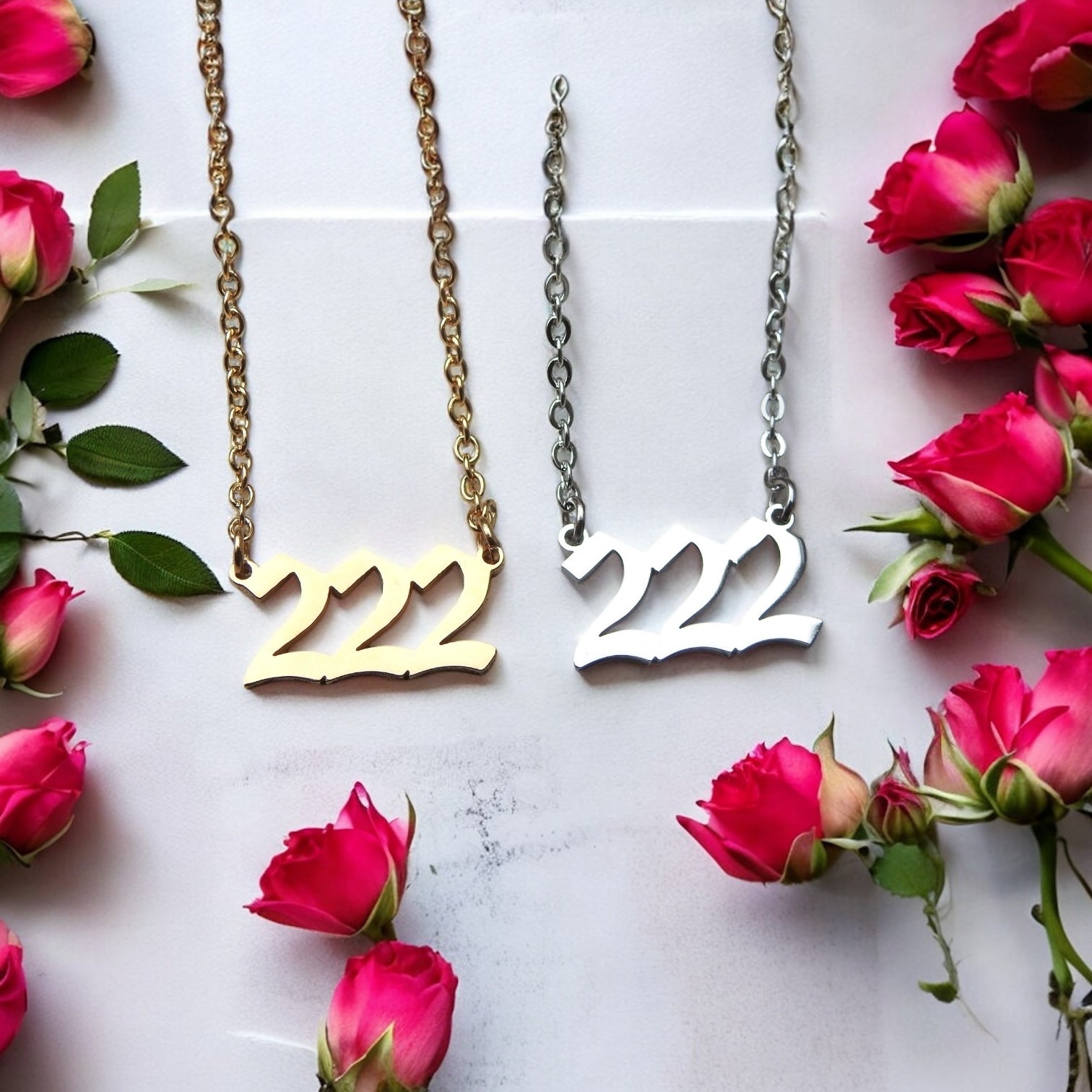 222 Angel Number Necklace- For Trusting the Universe - Mindful Intentions