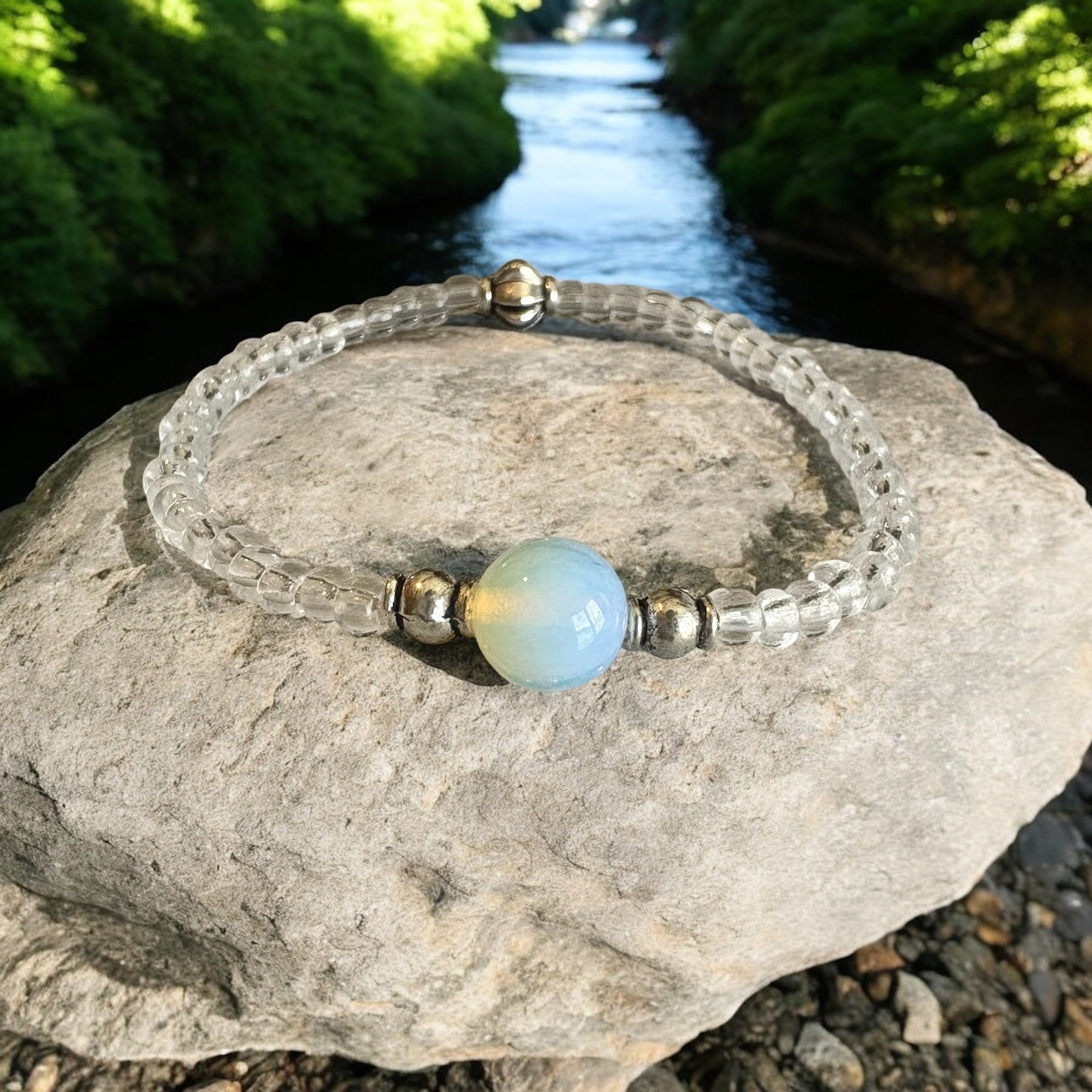 Opalite Bracelet- For Uplifting the Spirit & Inner Reflection