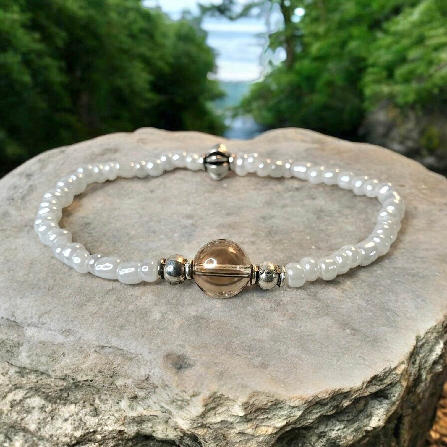 Smoky Quartz Bracelet- For Stress Relief & Security - Mindful Intentions