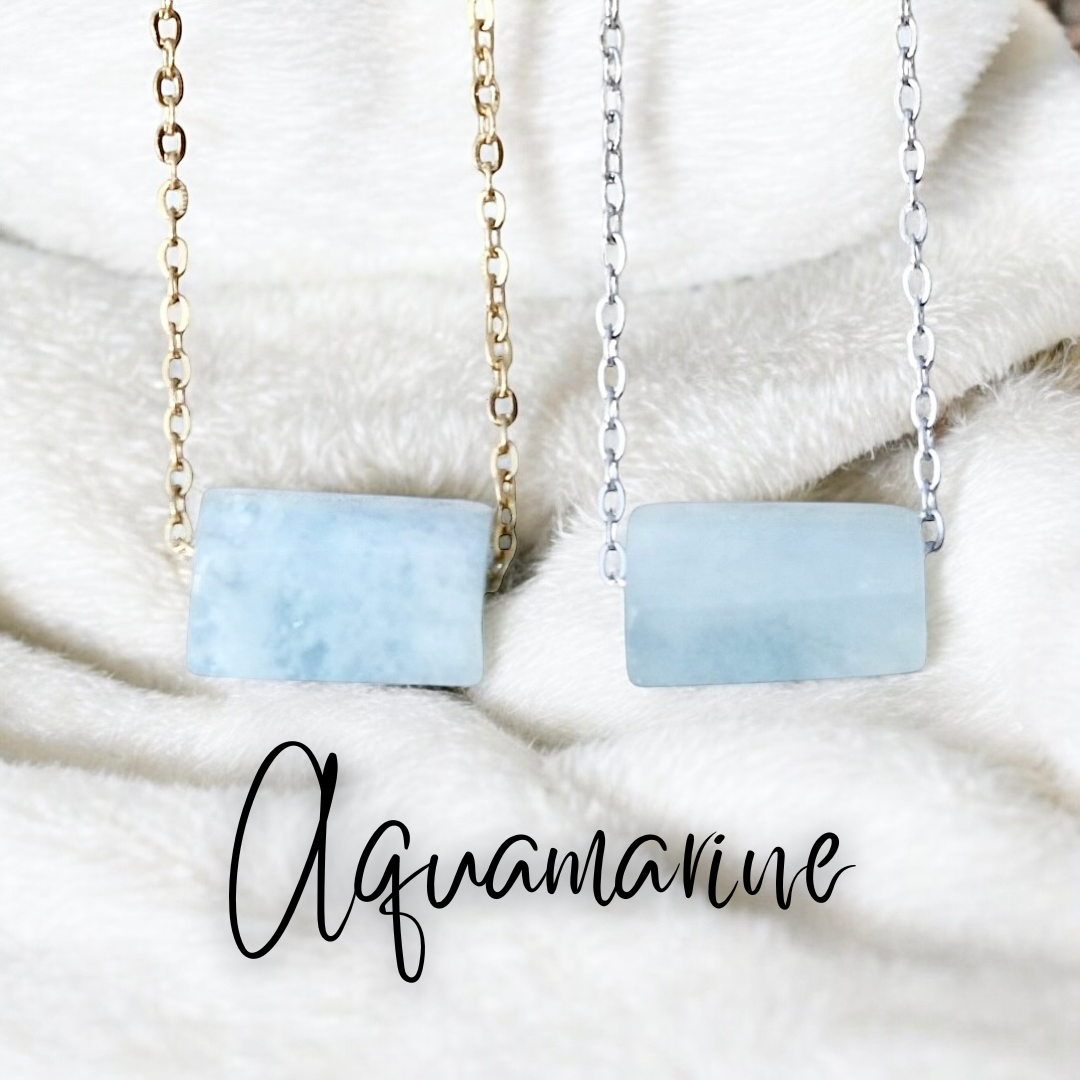 Aquamarine Necklace- Stone of Peace & Forward Movement