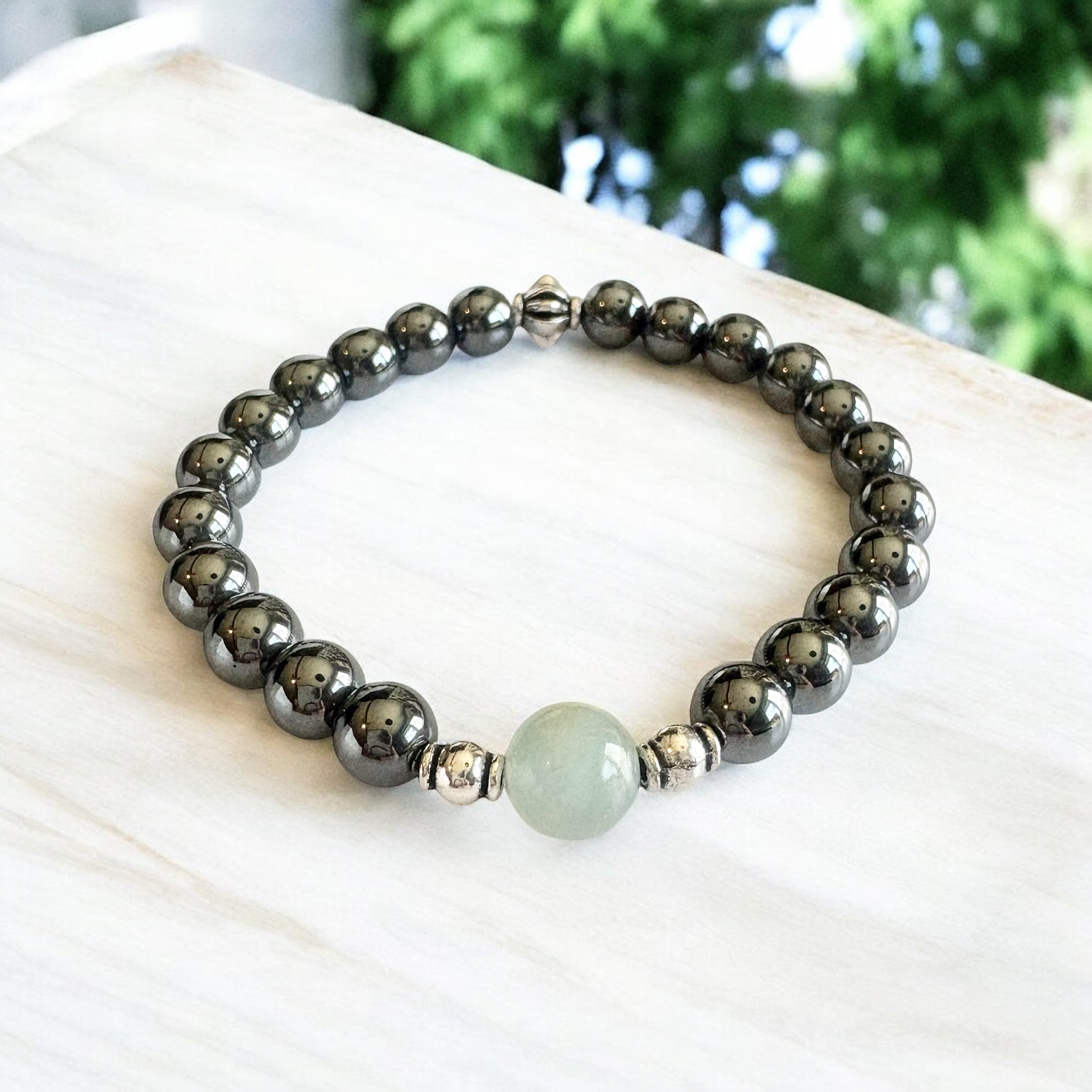 Blue Calcite Men's Bracelet- For Building Trust & Acceptance