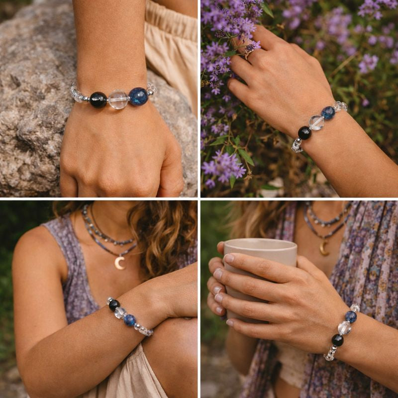 Capricorn Crystal Bundle — Zodiac Anklet, Bracelet & Capricorn Crystal Jar Set