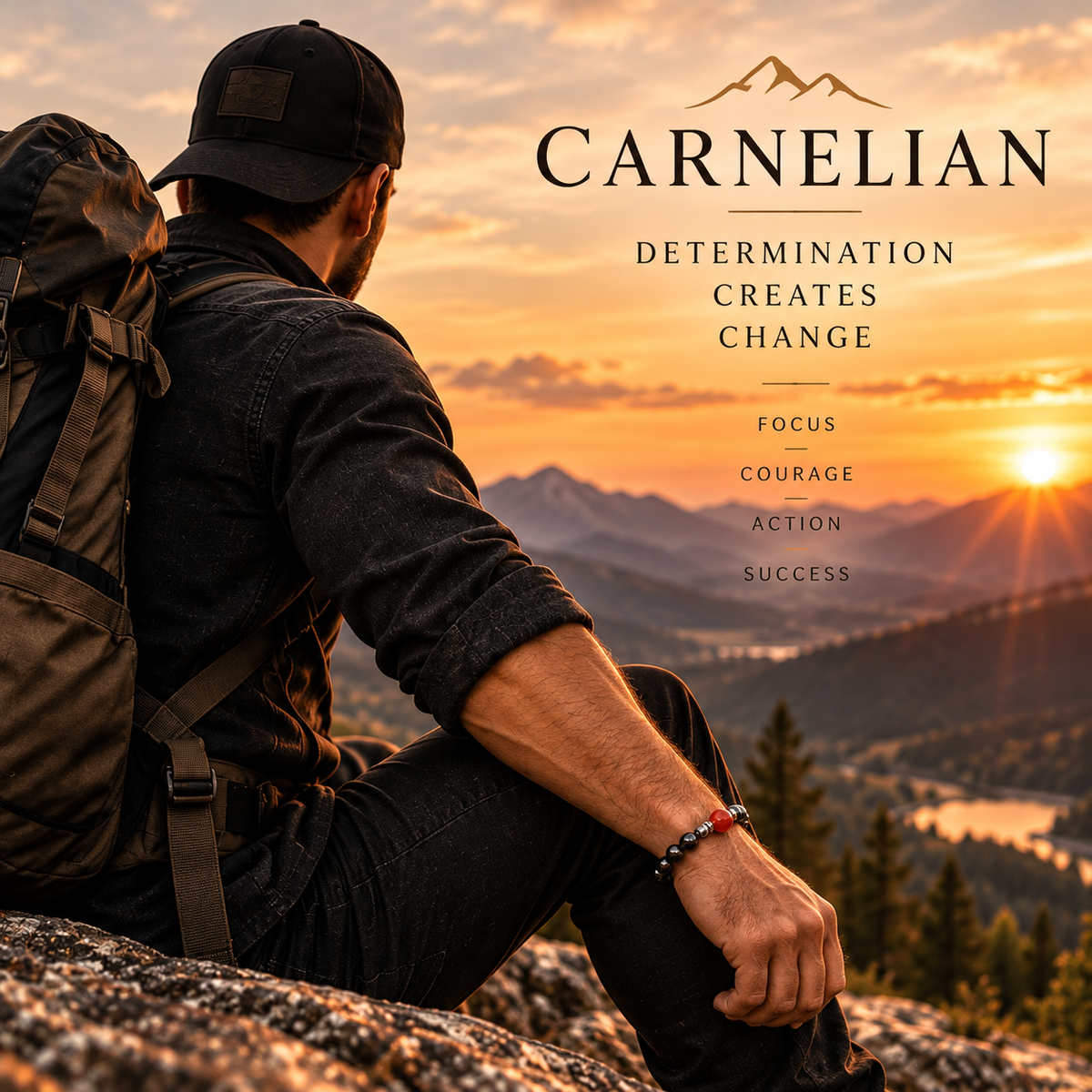Carnelian Bracelet For Determination, Motivation, and Taking Action