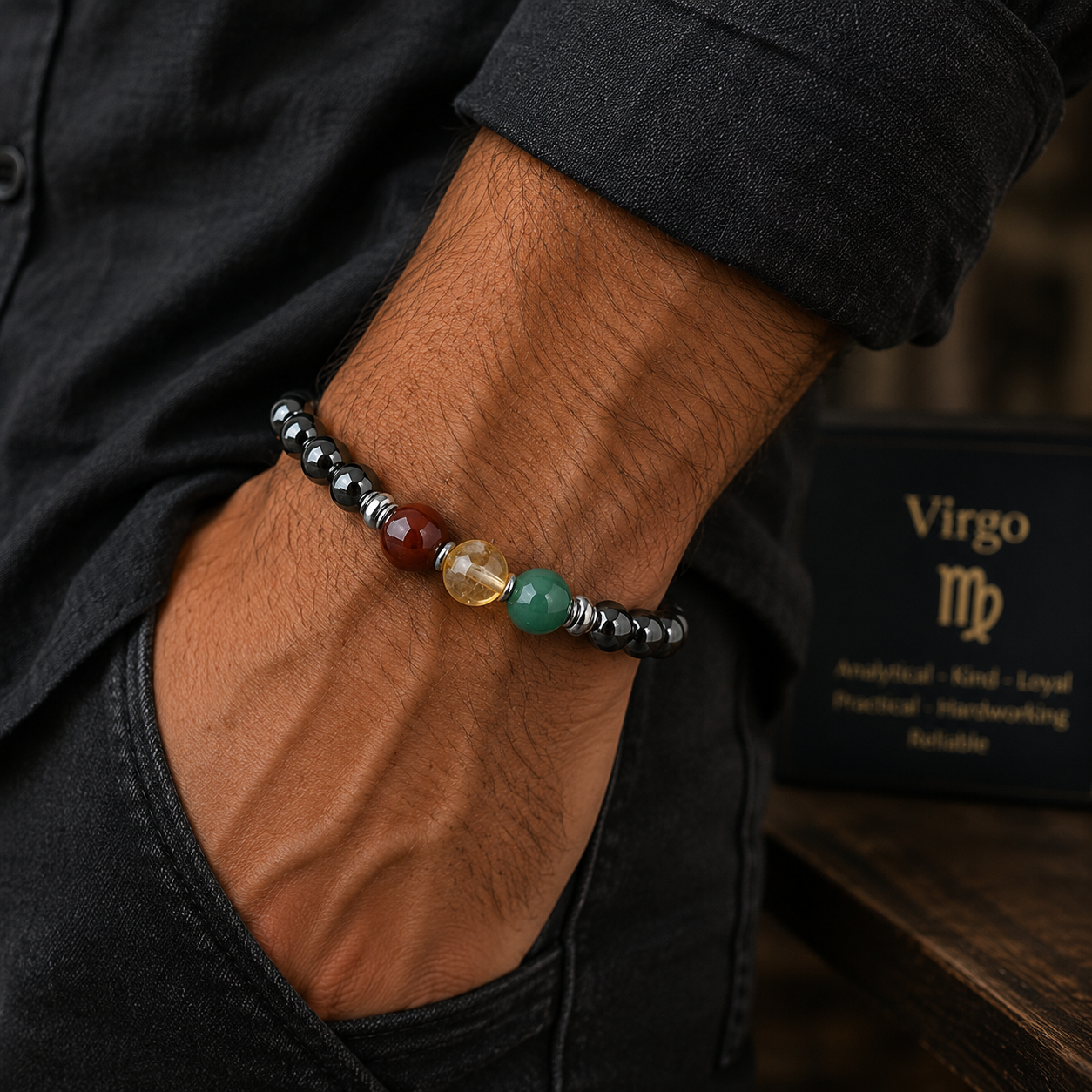 Virgo Bracelet- Men's Zodiac Bracelet