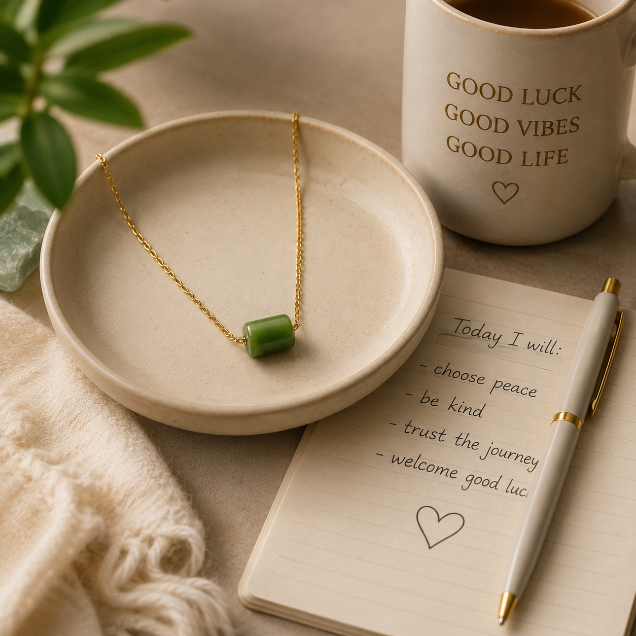 Jade Necklace- Stone of Luck and Harmony