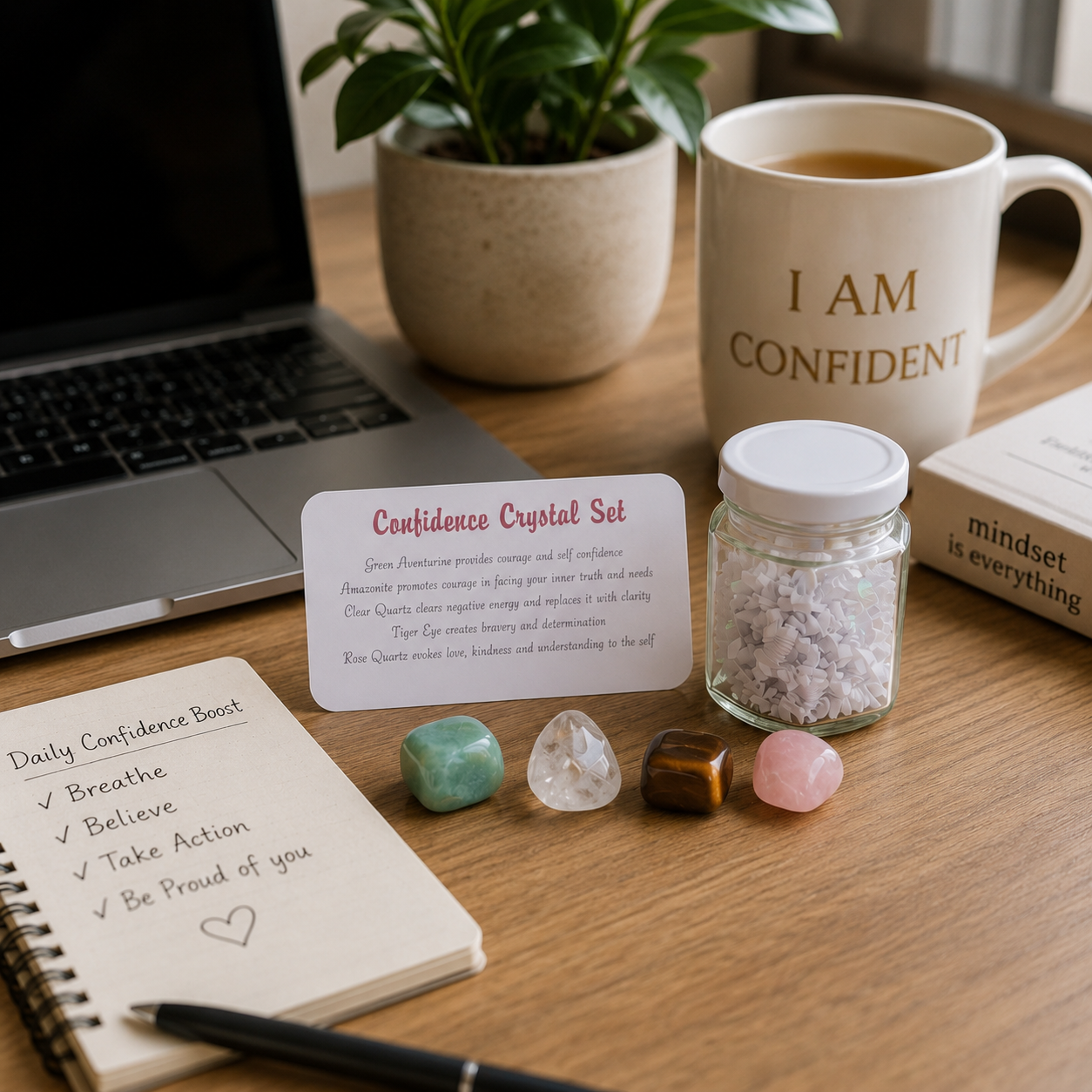 Confidence Crystal Set in Jar