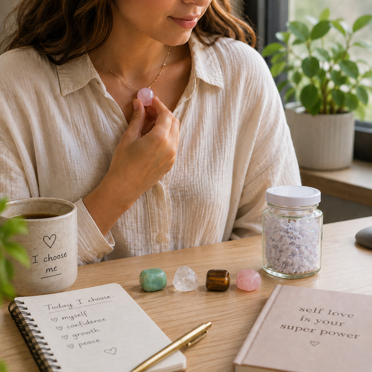 Confidence Crystal Set in Jar