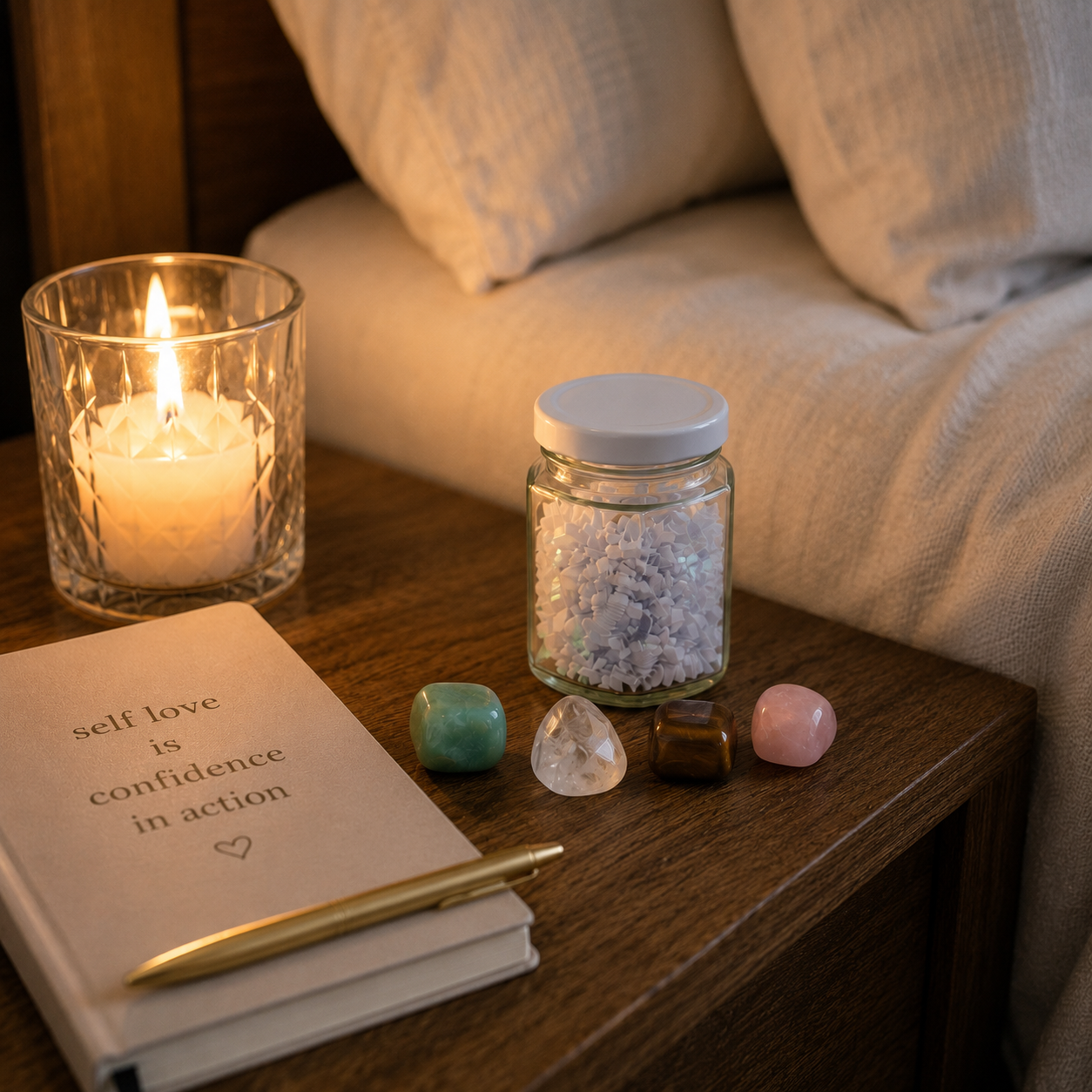 Confidence Crystal Set in Jar