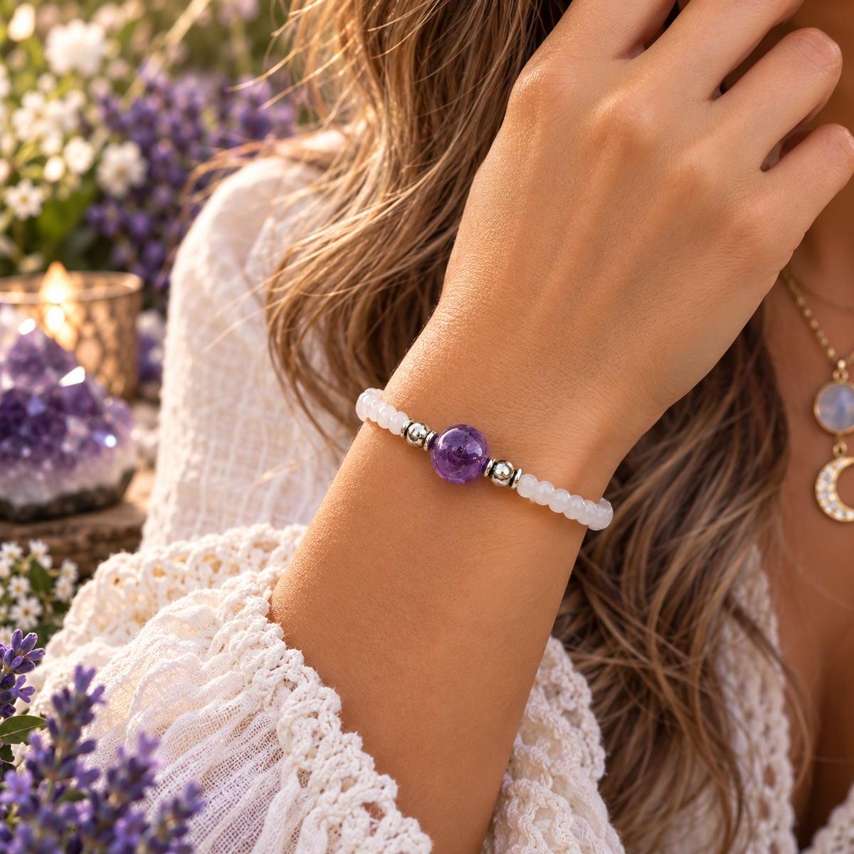 Amethyst Bracelet- For Intuition & Protection