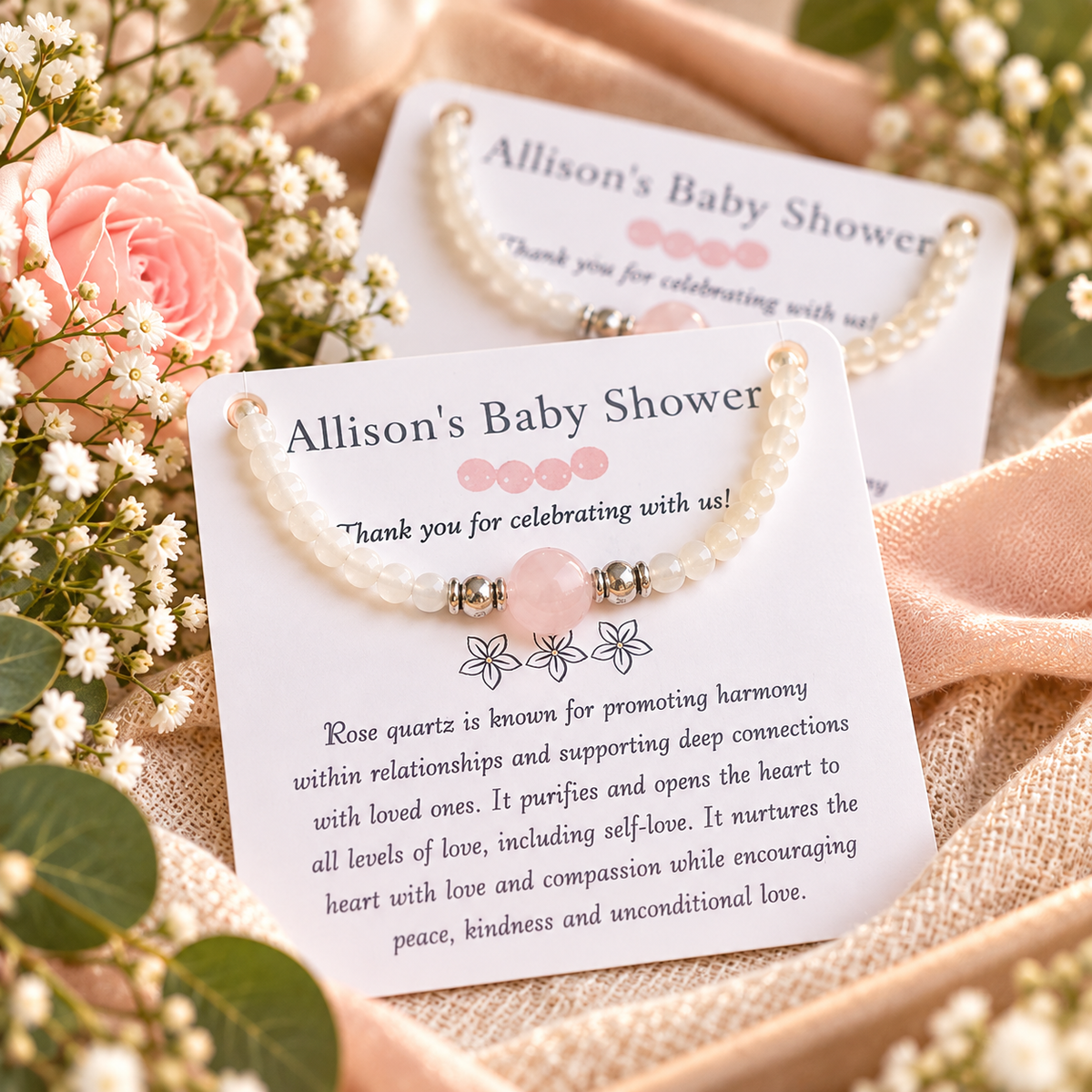 Baby Shower Bracelet Favor- Personalized Gift