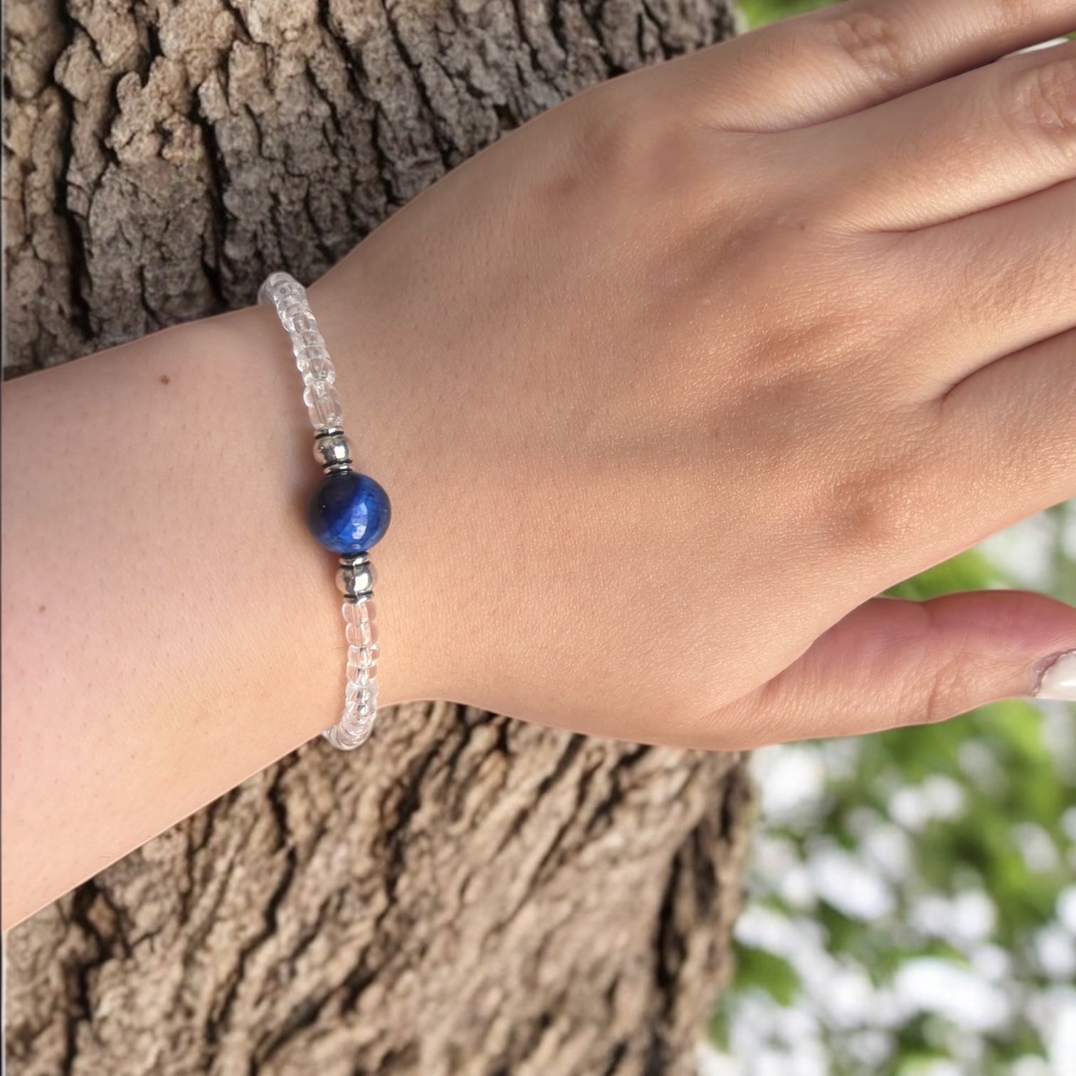 Blue Tiger Eye Bracelet- For Calming Strength & Self Assurance