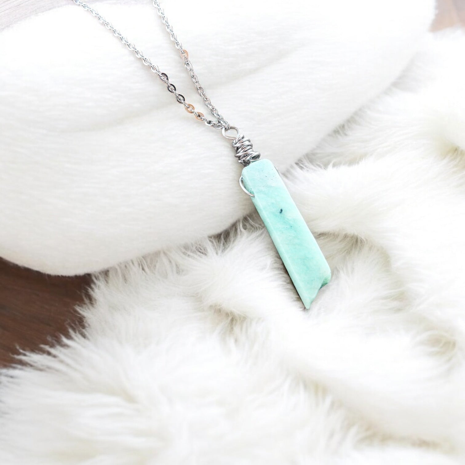 Amazonite Necklace- For Courage & Self Expression