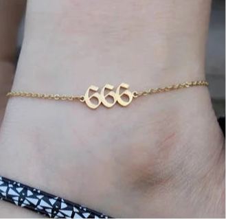 666 Angel Number Anklet- For Self Love & Balance