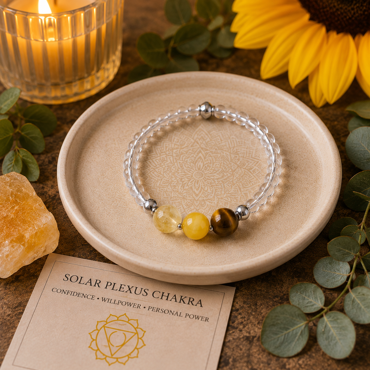 Solar Plexus Chakra Bracelet- For Reducing Fear & Growing Self Esteem