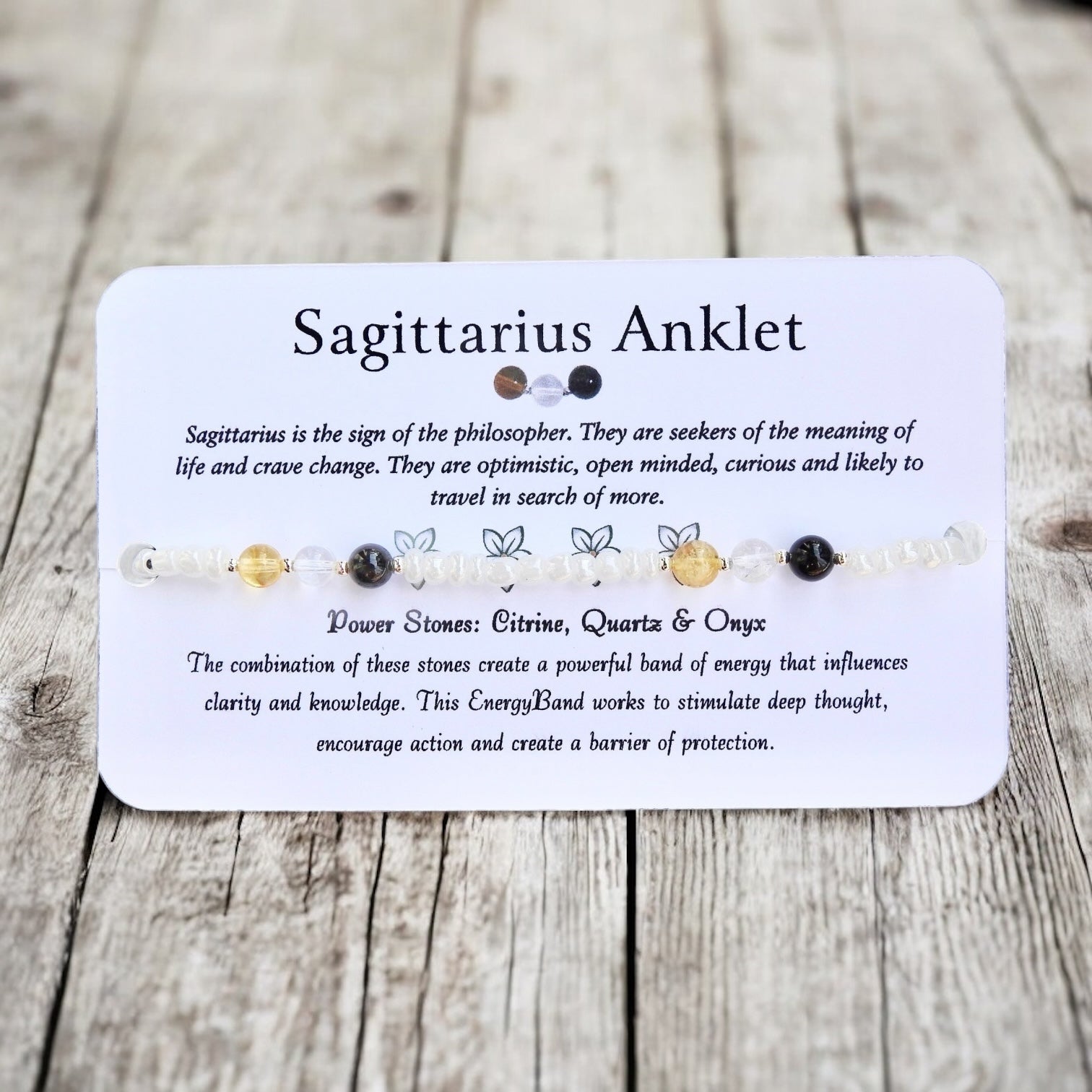 Sun, Moon, & Rising Zodiac Sign Anklet Set