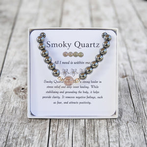 Smoky Quartz Bracelet for Grounding & Safety - Mindful Intentions