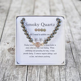 Smoky Quartz Bracelet for Grounding & Safety - Mindful Intentions