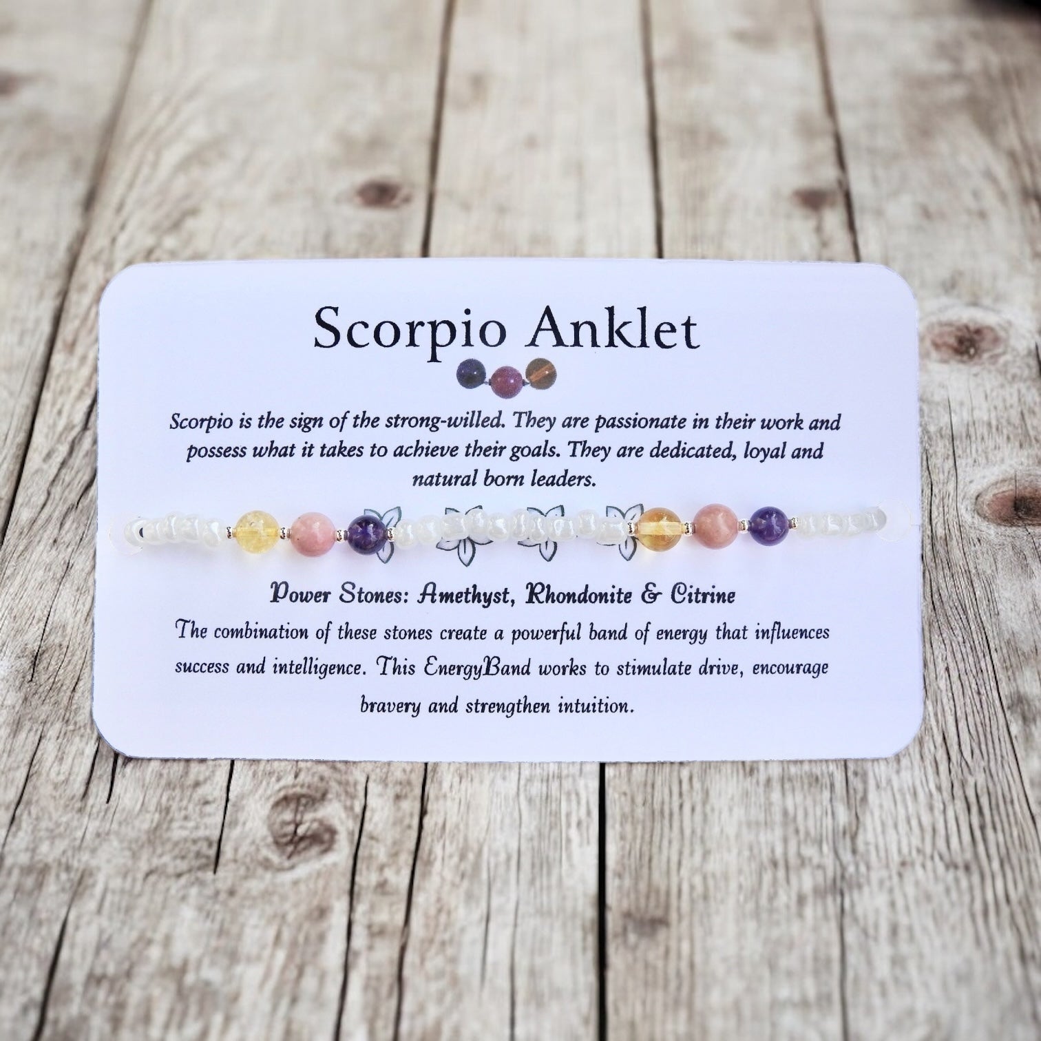 Scorpio Anklet - Zodiac Anklet - Mindful Intentions