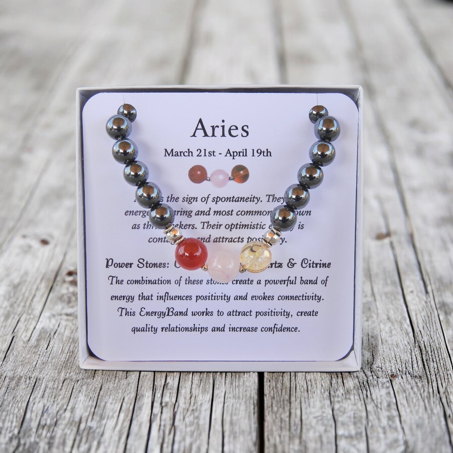 Aries Bracelet- Men's Zodiac Bracelet - Mindful Intentions
