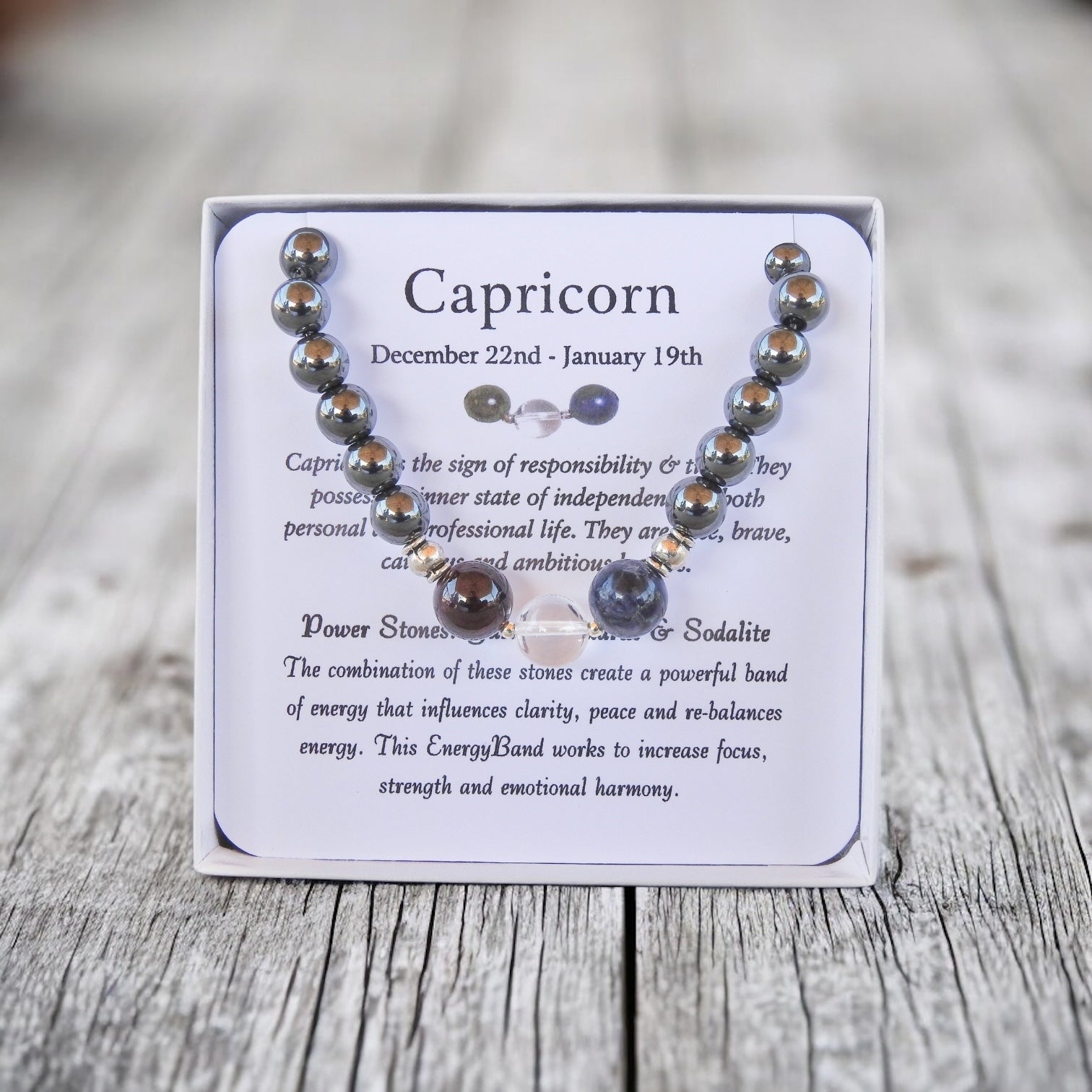 Capricorn Bracelet- Men's Zodiac Bracelet - Mindful Intentions