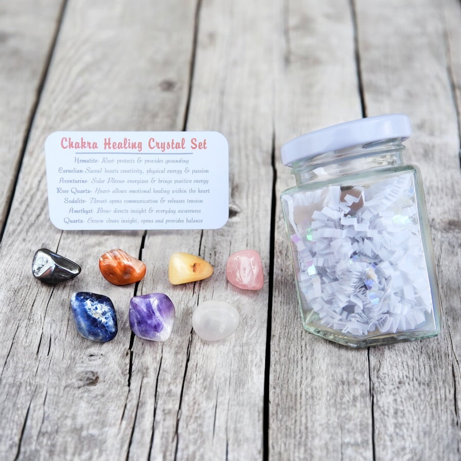 Chakra Crystal Set in Jar