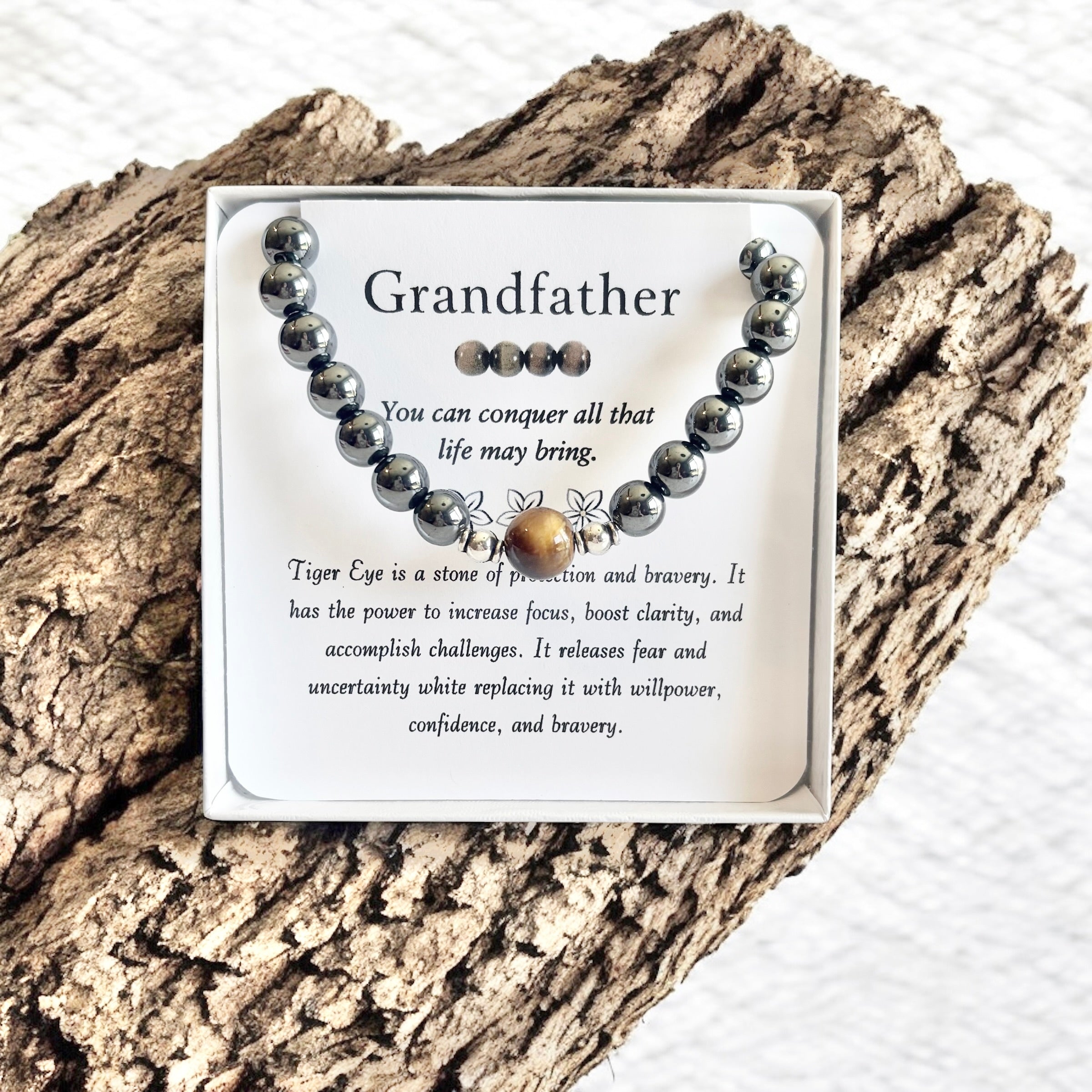Grandfather Bracelet- Men's Tiger Eye Bracelet